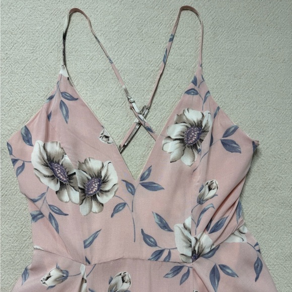 L’Atiste Blush‎ Pink Floral Hanky Hem Maxi Dress M - Picture 4 of 9